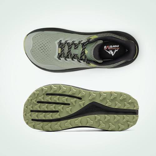 NORTIV 8 Men's Trail Running Shoes Wide Toe Box,Light Green,10