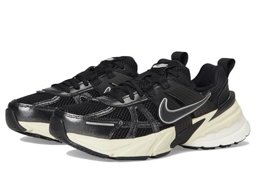 Nike Women's V2K Run Black/Black/Metallic Silver/Muslin 10 Medium