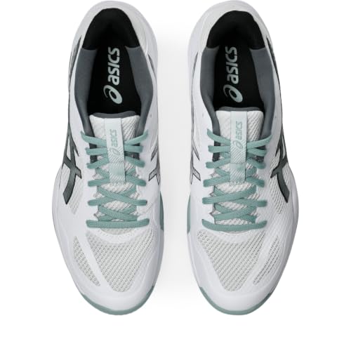 ASICS Men's Blade FlyteFoam 2 Volleyball Shoes, 9.5, White/Ocean Haze