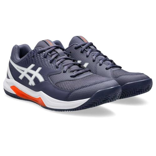 ASICS Dedicate 8 Clay Mann Tennis Shoes Blue White, Indigo mist white, 9 US