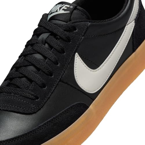 Nike Men's Killshot 2 Leather Sneakers, Black/Sail/Gum Yellow, 8 Medium US