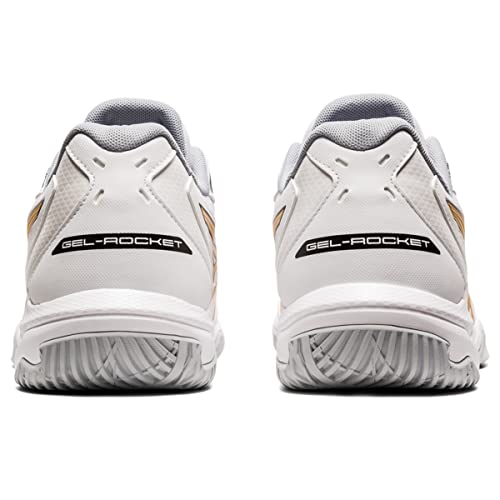 ASICS Gel-Rocket 10 Volleyball Shoe White/Pure Gold 12 D (M)