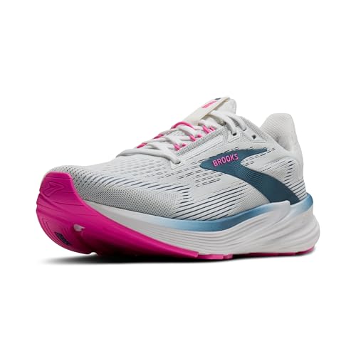 Brooks Women’s Revel 8 Neutral Running & Walking Shoe - White/Moonlight/Pink - 9.5 Medium
