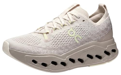 On Womens Cloudsurfer Max Pelican/Limelight 8.5 Medium