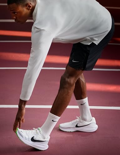 Nike Men's Revolution 8 Road Running Shoes, White/Black-Pure Platinum-Glacier Blue, 8