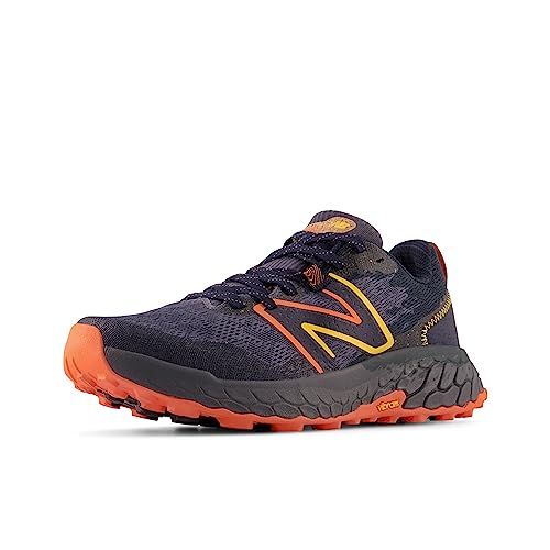 New Balance Men's Fresh Foam X Hierro V7 Running Shoe, Thunder/Vibrant Orange/Vibrant Apricot, 9.5