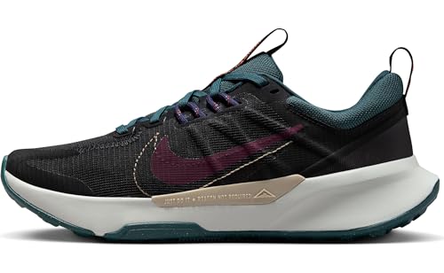 Nike Women's WMNS Juniper Trail 2 Nn Low, Black Night Maroon Deep Jungle, 10 US
