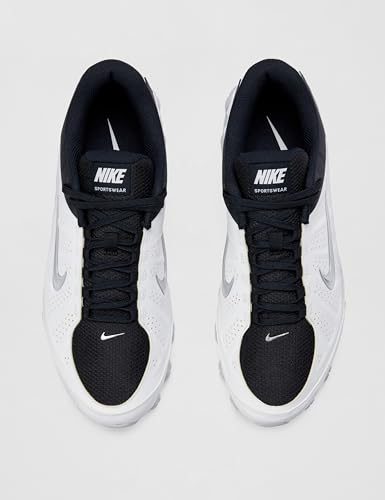 Nike Men's Reax 8 NSW Sl, Summit White/Metallic Silver-Black, 10.5