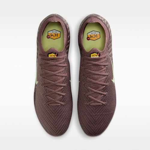 Nike Mercurial Vapor 16 Elite Kylian Mbappe Firm-Ground Low-Top Soccer Cleats (Plum Eclipse/Metallic Silver) Size 8.5