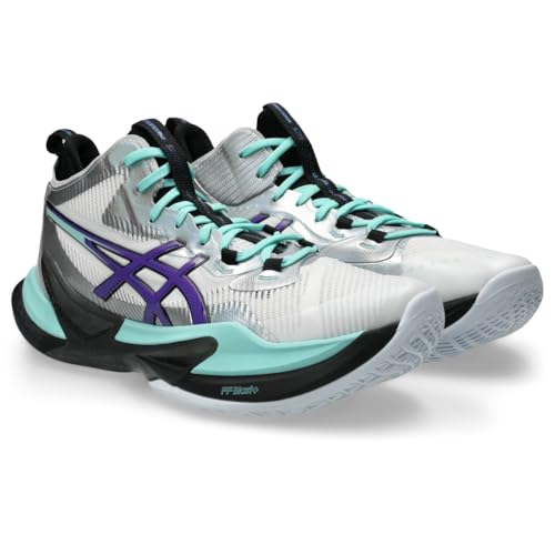 ASICS Men's METARISE 2 Volleyball Shoes, 12, White/Radiant Amethyst