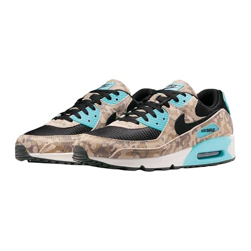 Nike Men's Air Max 90 PRM Sanddrift/Black-Aurora Green (IF1721 100) - 12