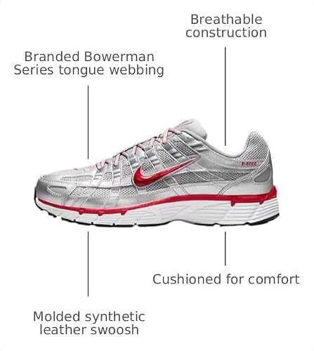 P-6000 "METALLIC SILVER/GYM RED"