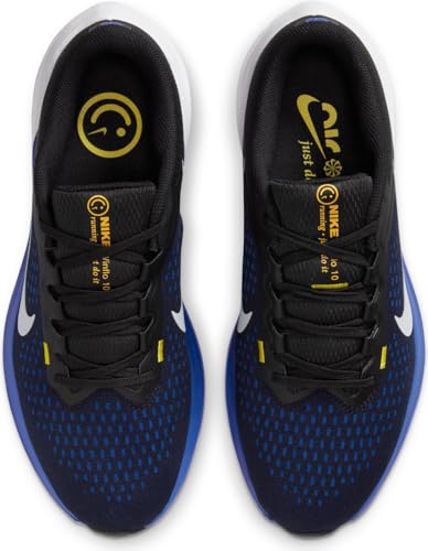 Nike Men's Air Winflo 10 Breathable Mesh Running Shoes Sneaker (Black/Wolf Grey/Racer Blue, US Footwear Size System, Adult, Men, Numeric, Medium, 9.5)