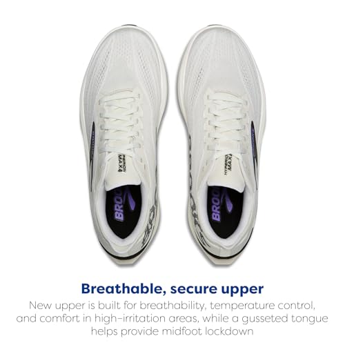 Brooks Men’s Hyperion Max 4 Neutral Running Shoe - Grey/Black/Purple Hebe - 12 Medium