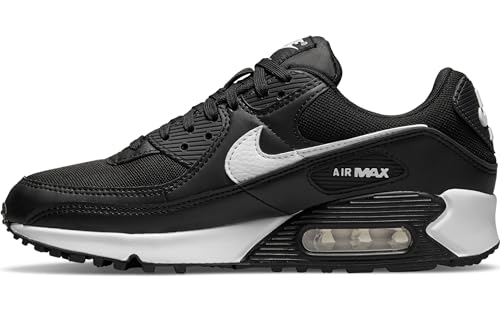 Nike WMNS Air MAX 90, Women's Sneaker, Black White Black, 38 EU