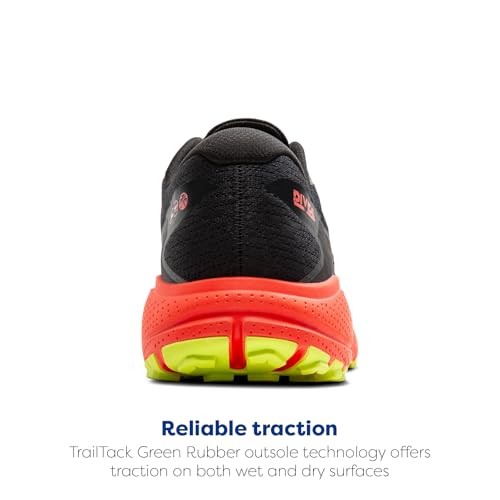 Brooks Men’s Divide 5 GTX Waterproof Trail Running Shoe - Black/Cherry/Lime - 9 Medium
