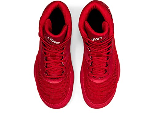 ASICS Men's JB Elite V Wrestling Shoes, 12.5, Classic RED/Beet Juice