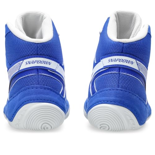 ASICS Men's Snapdown 4 Wrestling Shoes, 8.5, NEON Blue/White