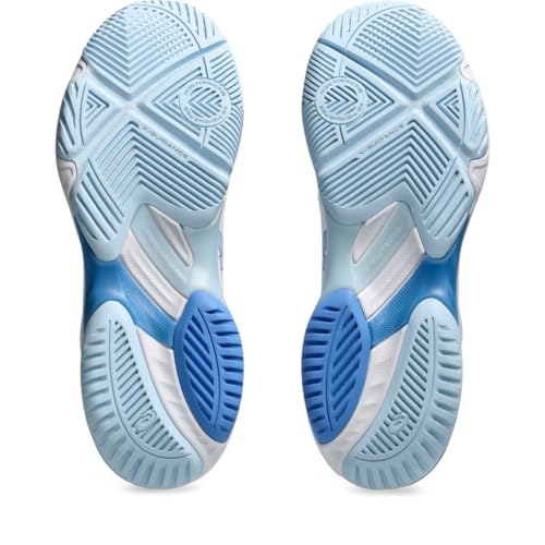 ASICS Women's Netburner Ballistic FlyteFoam 3 Volleyball Shoes, 9, White/Blue Coast