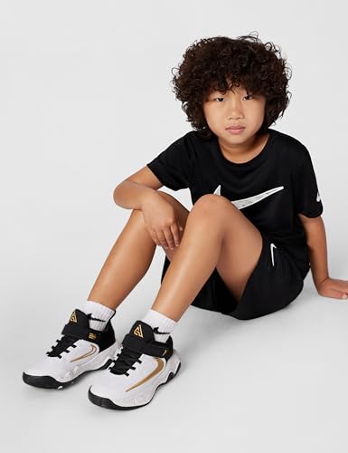 Nike Little Kid's Giannis Immortality 4 Basketball Shoe, Black/Metallic Gold-White, 13C