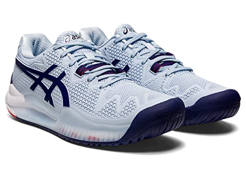 ASICS Women's Gel-Resolution 8 Tennis Shoes, 8.5, Soft Sky/Dive Blue