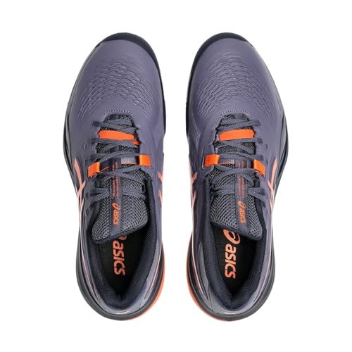 ASICS Men's Gel-Resolution X Clay Trainers, Greyish Purple Nova Orange, 13 US