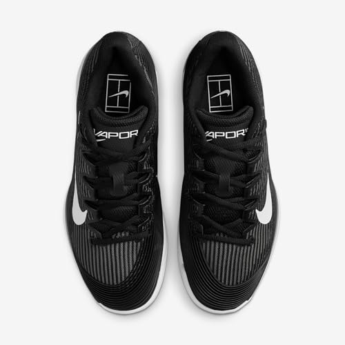 Nike Vapor 12 Women's Hard Court Tennis Shoes (FV5554-001, Black/Dark Smoke Grey/White) Size 8.5