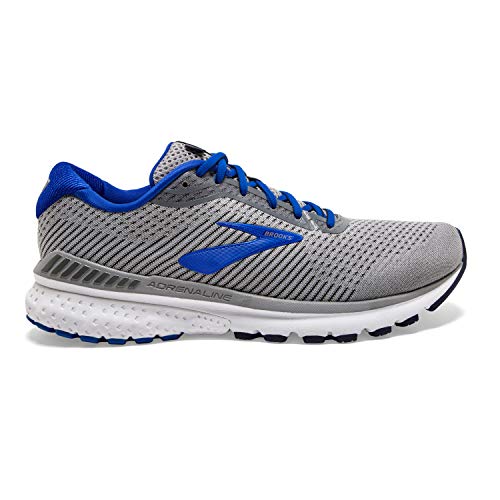 Brooks Mens Adrenaline GTS 20 Running Shoe - Grey/Blue/Navy - D - 11.0