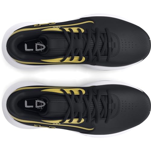 Under Armour Unisex Lockdown 7, (001) Black/Black/Metallic Gold, 10, US