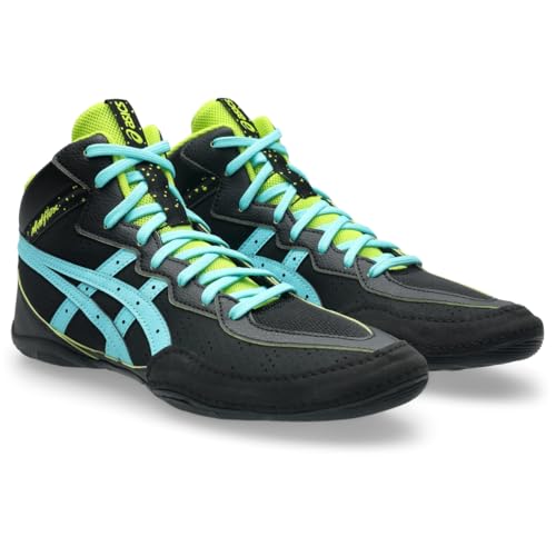 ASICS Men's Matflex 8 Wrestling Shoes, 9.5, Black/ICE Mint