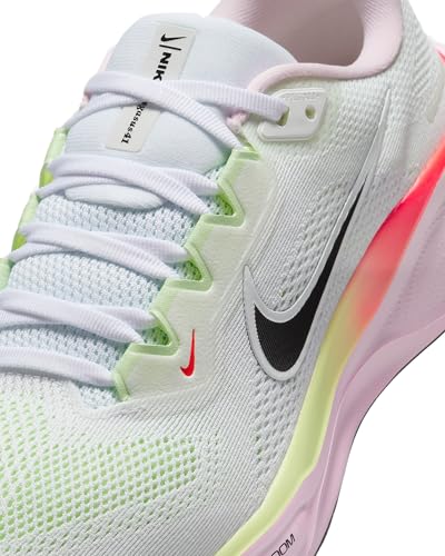 Nike Pegasus 41 Women's Road Running Shoes (IB4377-100, White/Pink Foam/Bright Crimson/Black) Size 8