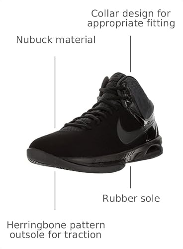 Nike Air Visi Pro VI Nubuck Mens Basketball shoes, Black/Anthracite, Size 8.0