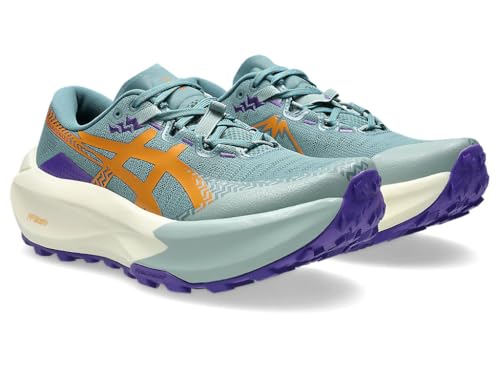 Asics Trabuco Max 5 Women's Running Shoes, Foggy Teal Radiant Amethyst, 8 US