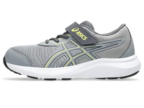 ASICS Kid's Contend 9 Pre School Running Shoe, 2, Gravel/Citron