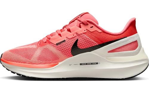 Nike Structure 25 Women's Road Running Shoes (DJ7884-800, Magic Ember/Sail/Apricot Agate/White) Size 8