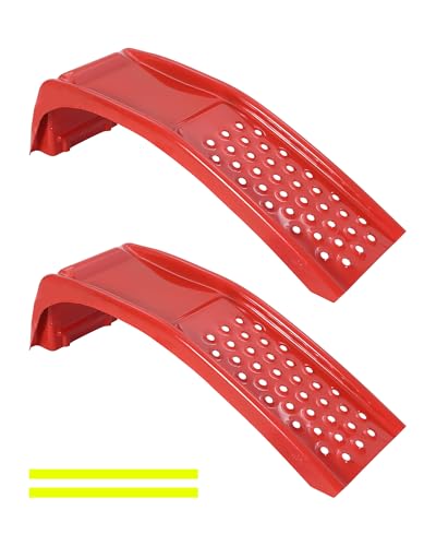 Garvee 8 Inch Lift Solid Steel Car Ramps, 8000 LBS, Heavy Duty Auto Truck Ramps for Oil Change and Car Repair Vehicle Service Ramps for Car Truck SUV Repair Maintenance, 2 Pack