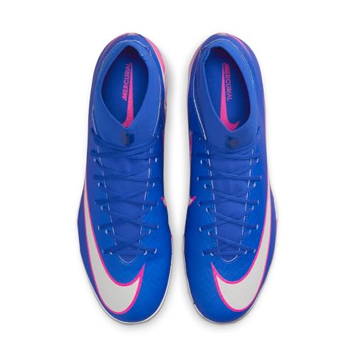 Nike Mercurial Superfly 10 Academy Turf High-Top Soccer Shoes (Racer Blue/White) Size 8.5