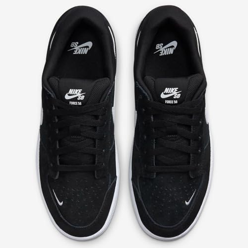 Nike SB Force 58 Skate Shoes (CZ2959-001, Black/Black/White) Size 10