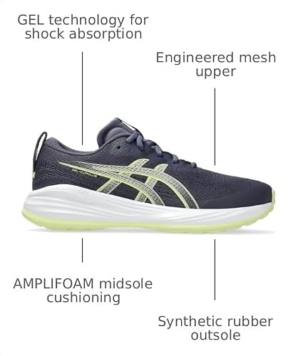 ASICS Kid's Gel-Cumulus 27 Grade School Running Shoes, 6, Indigo Fog/Lucid Yellow