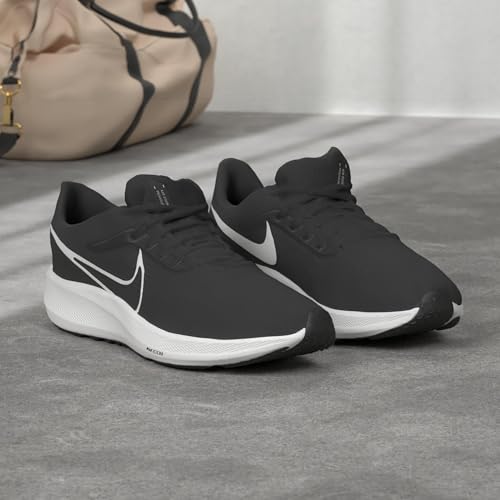 Nike Men's Air Zoom Pegasus Sneaker, Black/White, 9.5 US