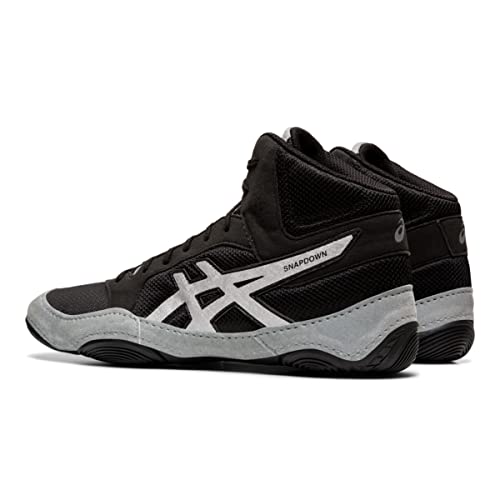 ASICS Unisex Snapdown 2 Wrestling Shoes, 10, Black/Silver