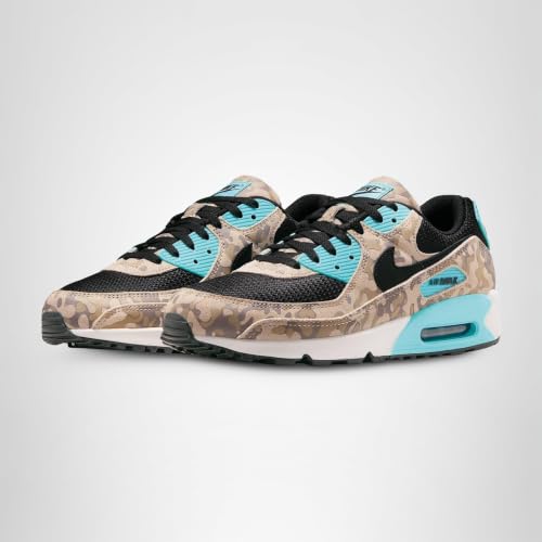Nike Men's Air Max 90 PRM Sanddrift/Black-Aurora Green (IF1721 100) - 12