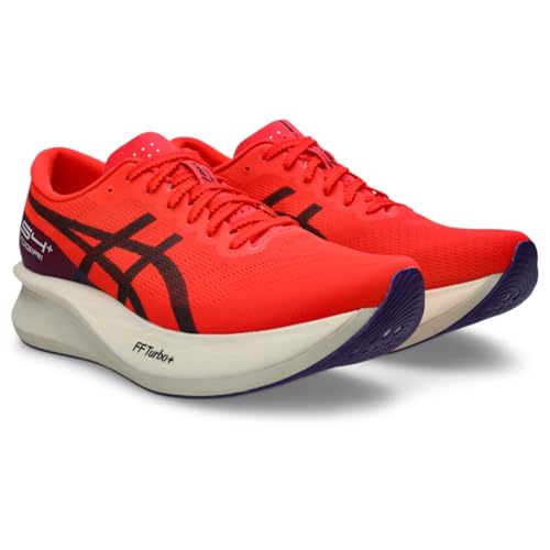 ASICS Unisex METASPEED SP 2 Track & Field Shoes, 13M / 14.5W, Flash RED/Carrier Grey