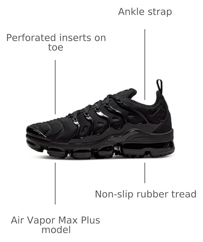 Nike Air Vapormax Plus, Gymnastics Shoes, Unisex Adult, Black (Black/Black/Dark Grey 004), UK 10.5