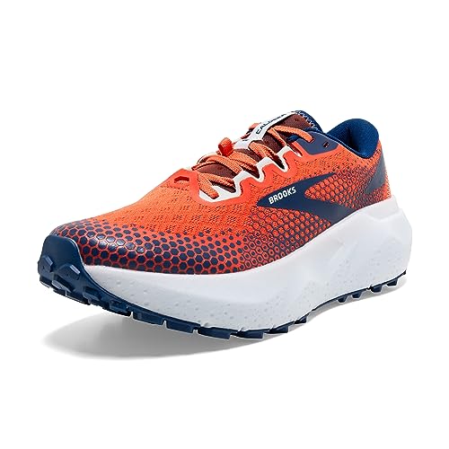 Brooks Men’s Caldera 6 Trail Running Shoe - Firecracker/Navy/Blue - 11 Medium