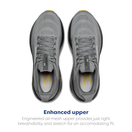 Brooks Men’s Adrenaline GTS 25 Supportive Running & Walking Shoe - Primer Grey/Ebony/Jasmin - 13 X-Wide
