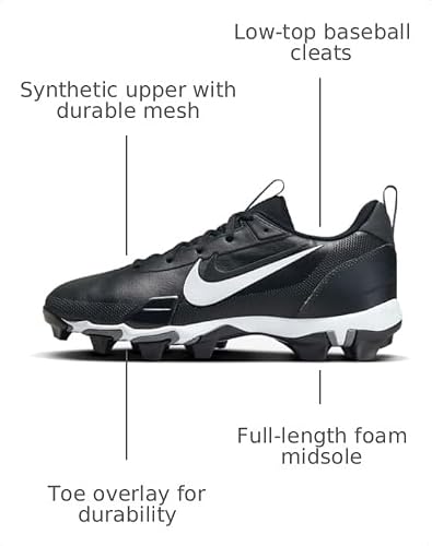 Nike Force Trout 9 Keystone Low Rubber Baseball Cleats SZ 11.5 Black | White