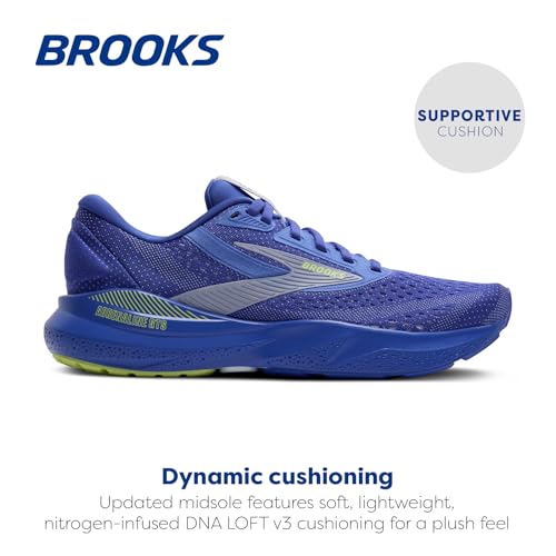Brooks Women’s Adrenaline GTS 24 Supportive Running Shoe - Amparo/Thistle/Yellow - 6.5 Medium