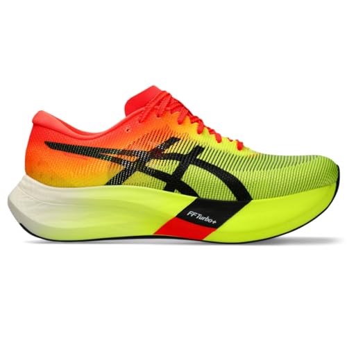ASICS Unisex METASPEED Edge Running Shoes, 12M / 13.5W, Safety Yellow/Black