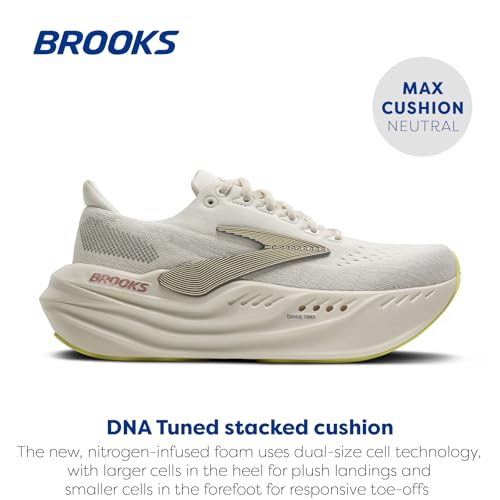 Brooks Women’s Glycerin Max Neutral Running & Walking Shoe - Coconut/Alloy/Rose - 10 Medium